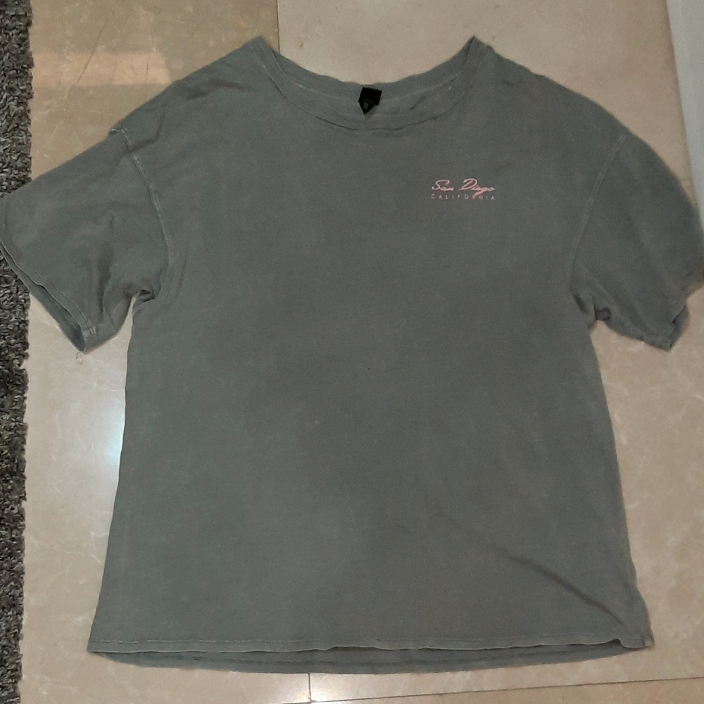 Oversized San Diego Faded Gray T-Shirt